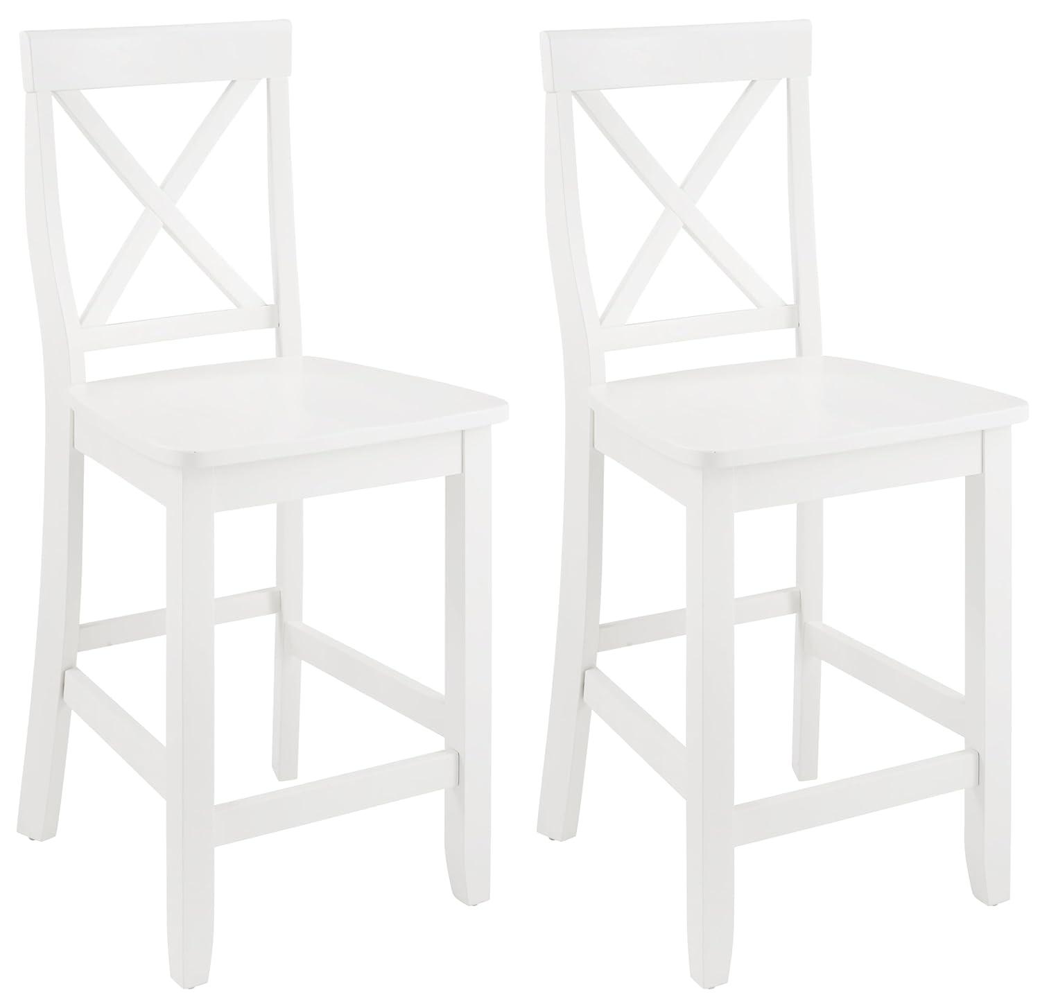 Gracie Oaks Winsley Counter Stool with Solid Wood Frame (Set of 2)