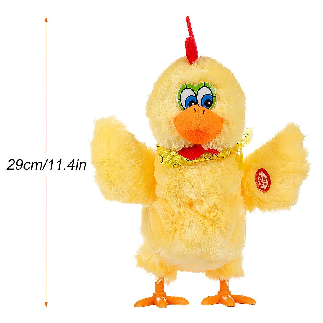 Easter Chicken Animal Toy Doll Laying Egg Electric Crazy Plush Chicken with Sound Music