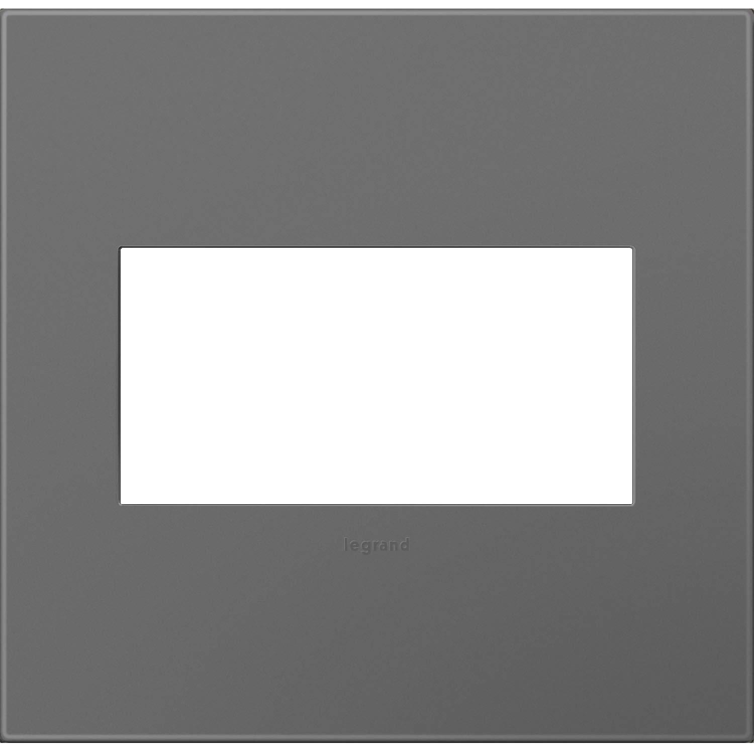 Magnesium 2-Gang Screwless Wall Plate with Metal Frame