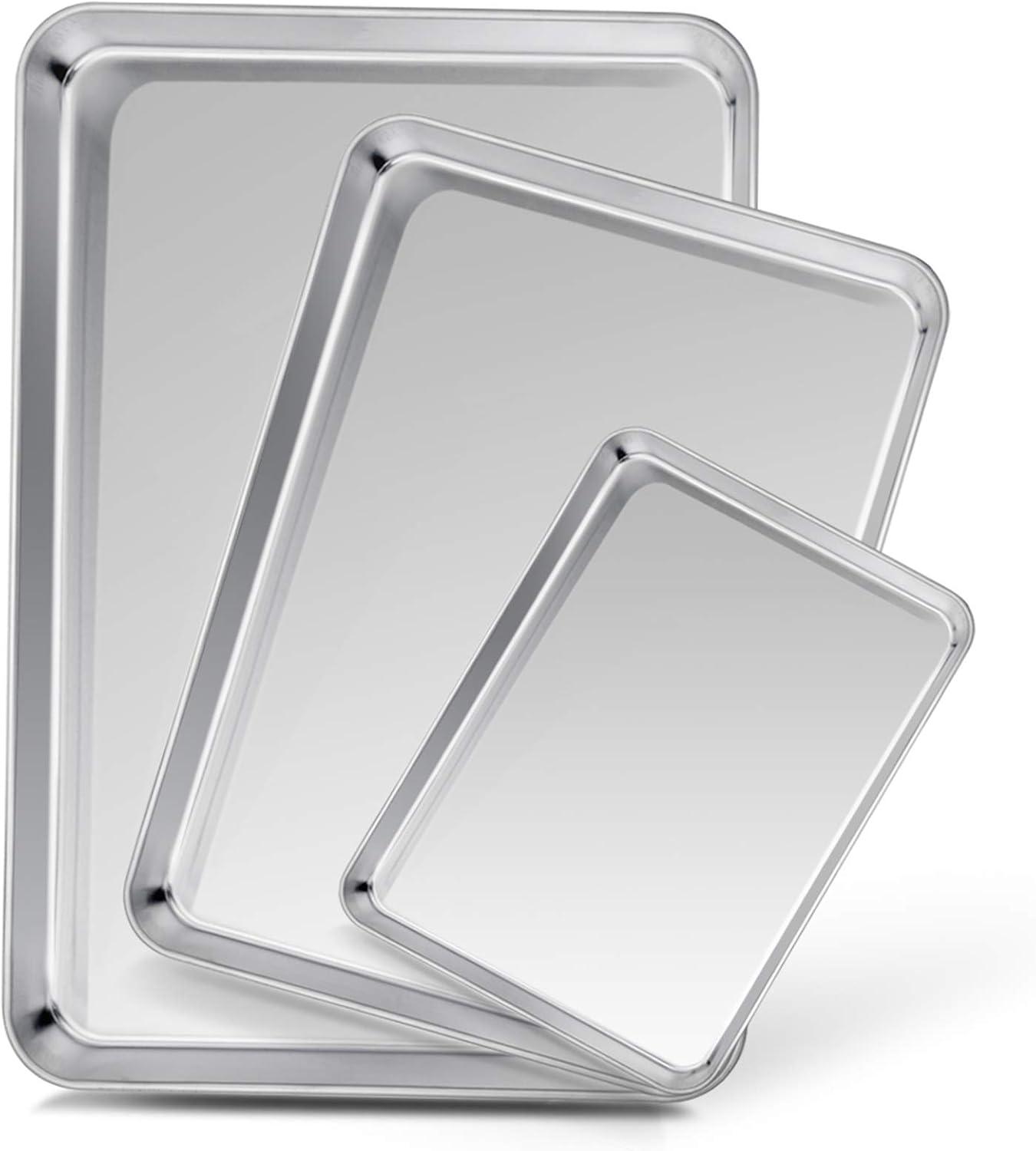 Heavy Duty Stainless Steel Non-stick Cookie Sheet Set