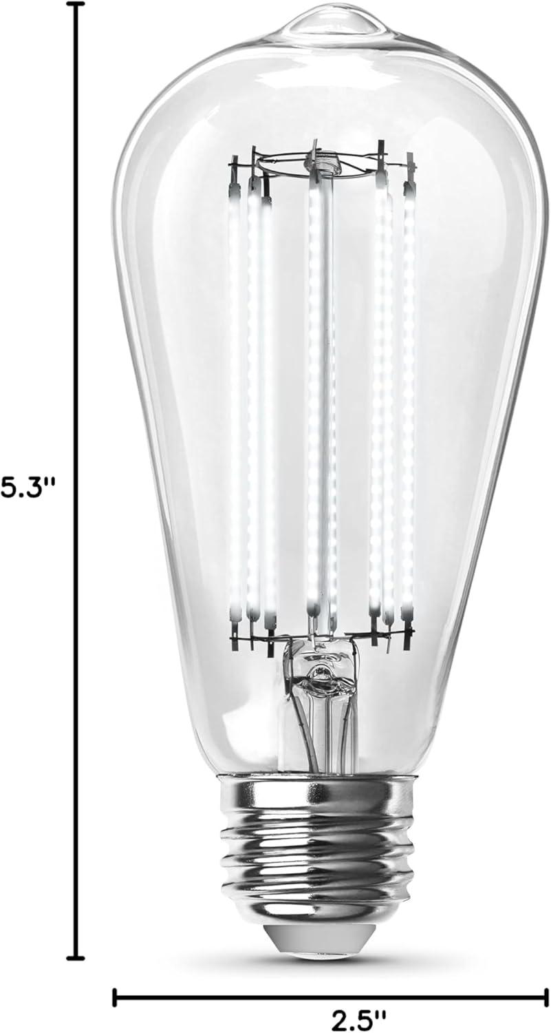 Feit Electric ST19 E26 (Medium) Filament LED Bulb Daylight 100 Watt Equivalence 2 pk