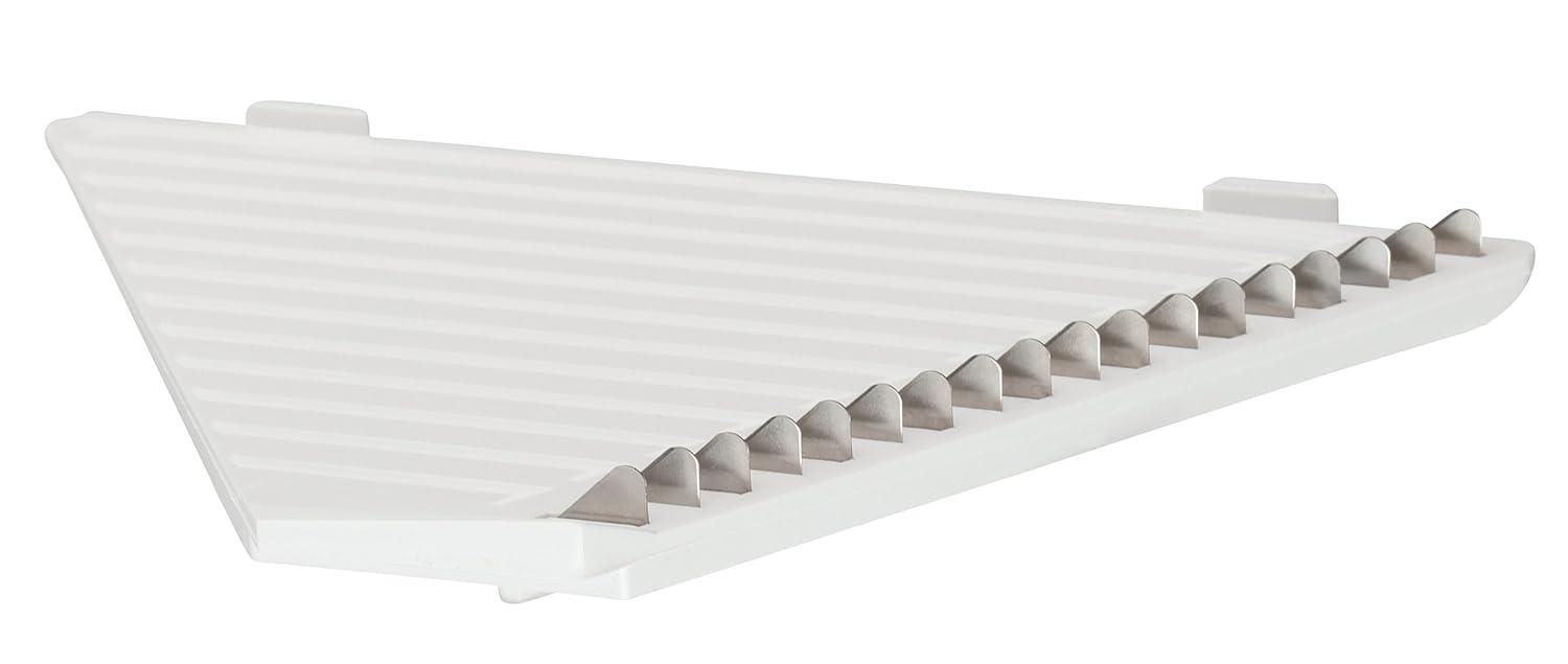 White Plastic Mandoline Slicer with Stainless Steel Blades