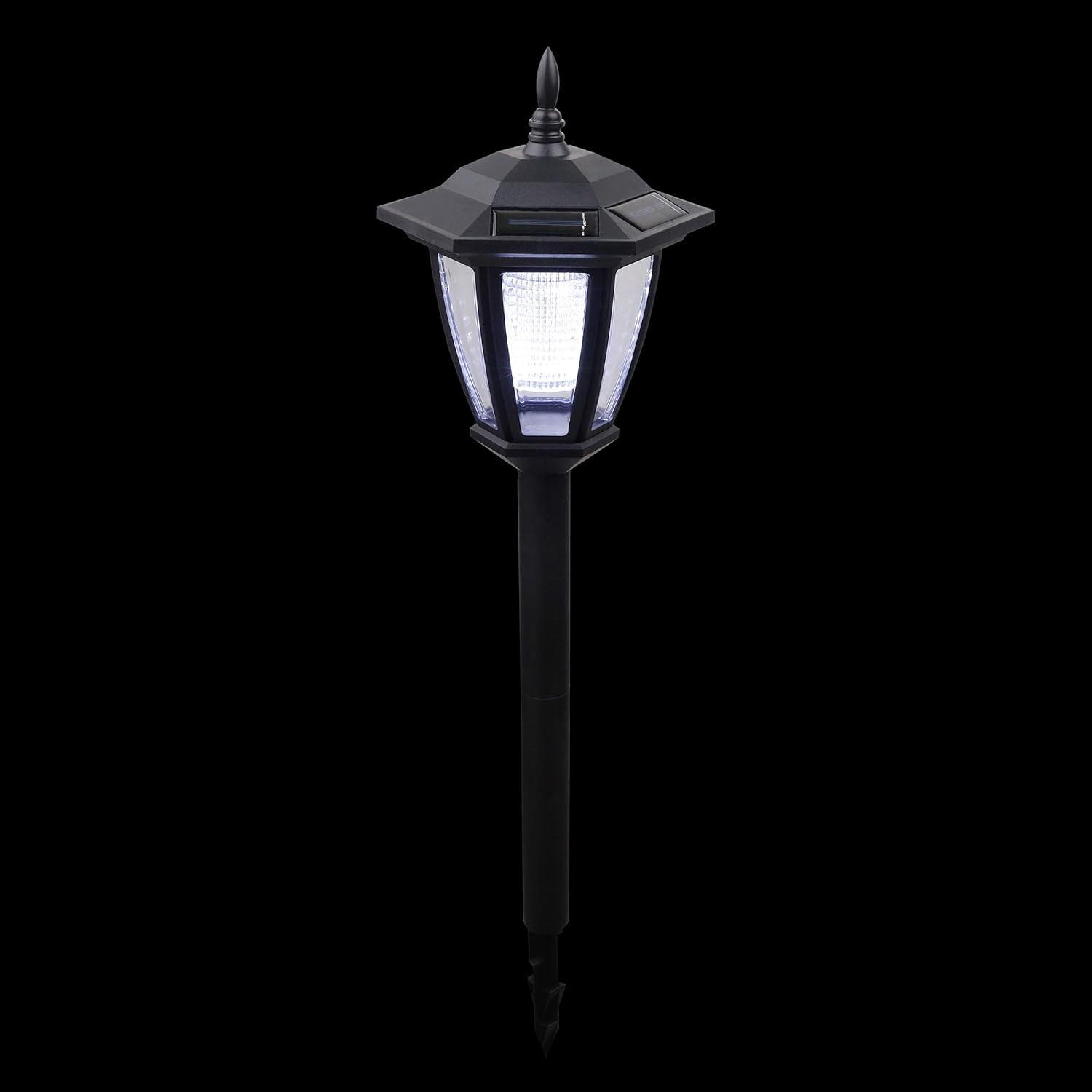 Solar Black LED Outdoor Wall Lantern