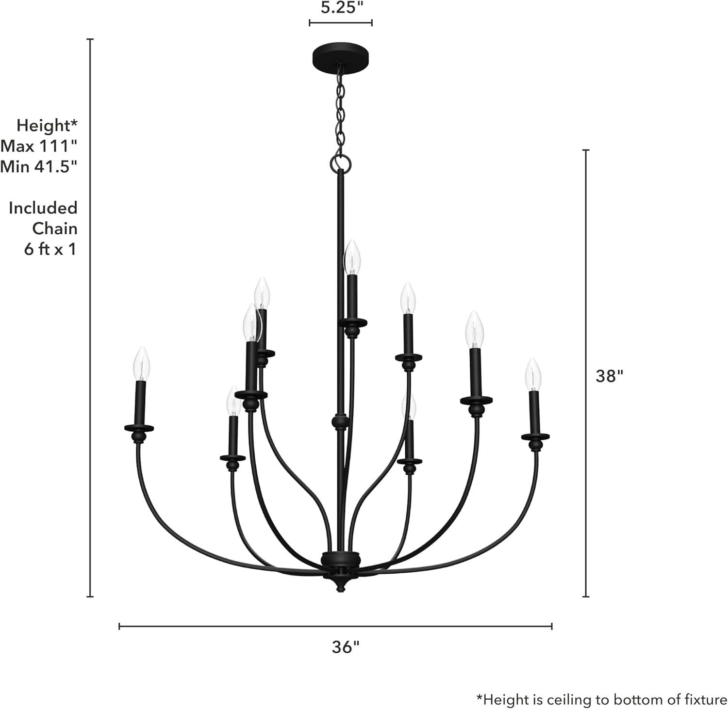 Hunter Southcrest 9 Light 2 Tier Chandelier Ceiling Light Fixture