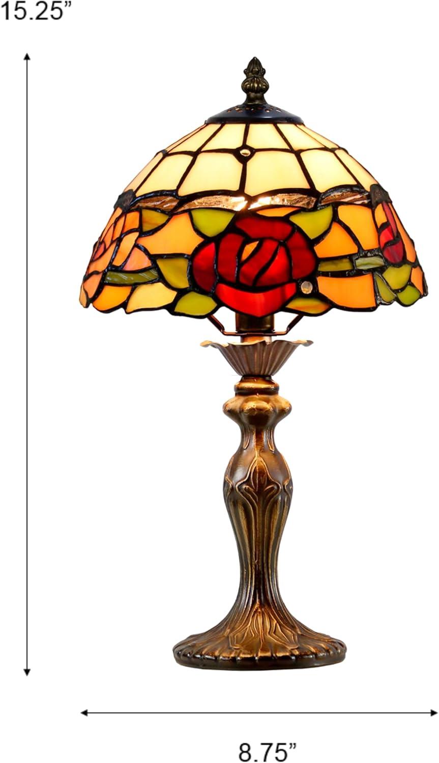 Dale Tiffany Innsdale Rose 15.25" Tall Handmade Tiffany Accent Lamp
