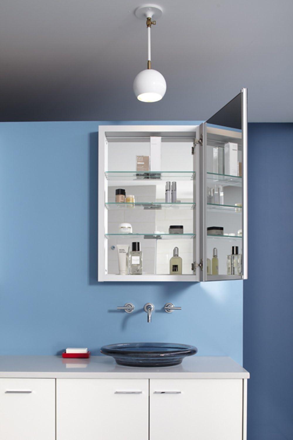 Verdera® Recessed or Surface Mount Medicine Cabinet with 3 Adjustable Shelves