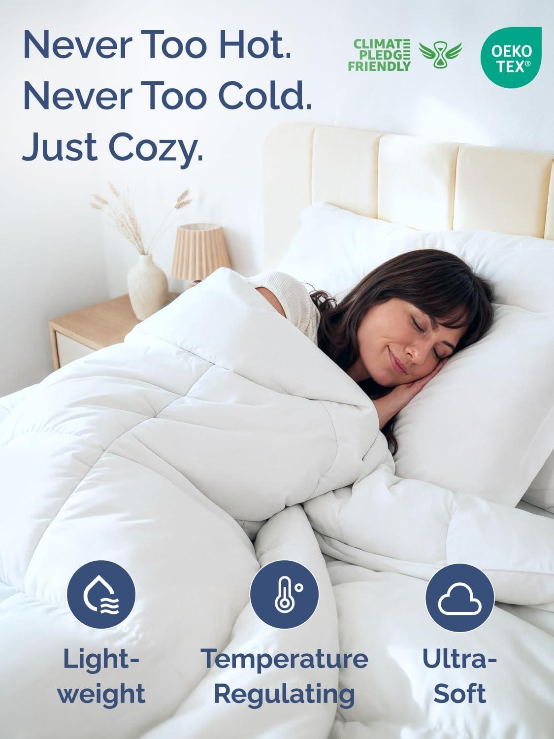 CGK Linens Premium Quality Goose Down Alternative Comforter - Warm & Lightweight