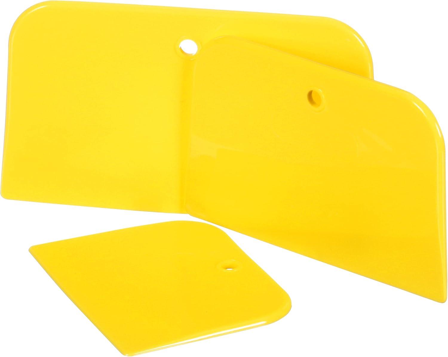 Yellow Flexible Plastic Body Filler Spreaders, 6-inch