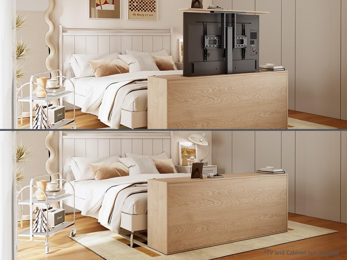 Monoprice Motorized TV Lift Stand for TVs between 37in to 65in, Max Weight 110lbs, VESA Capability up to 600x400 - Commercial Series