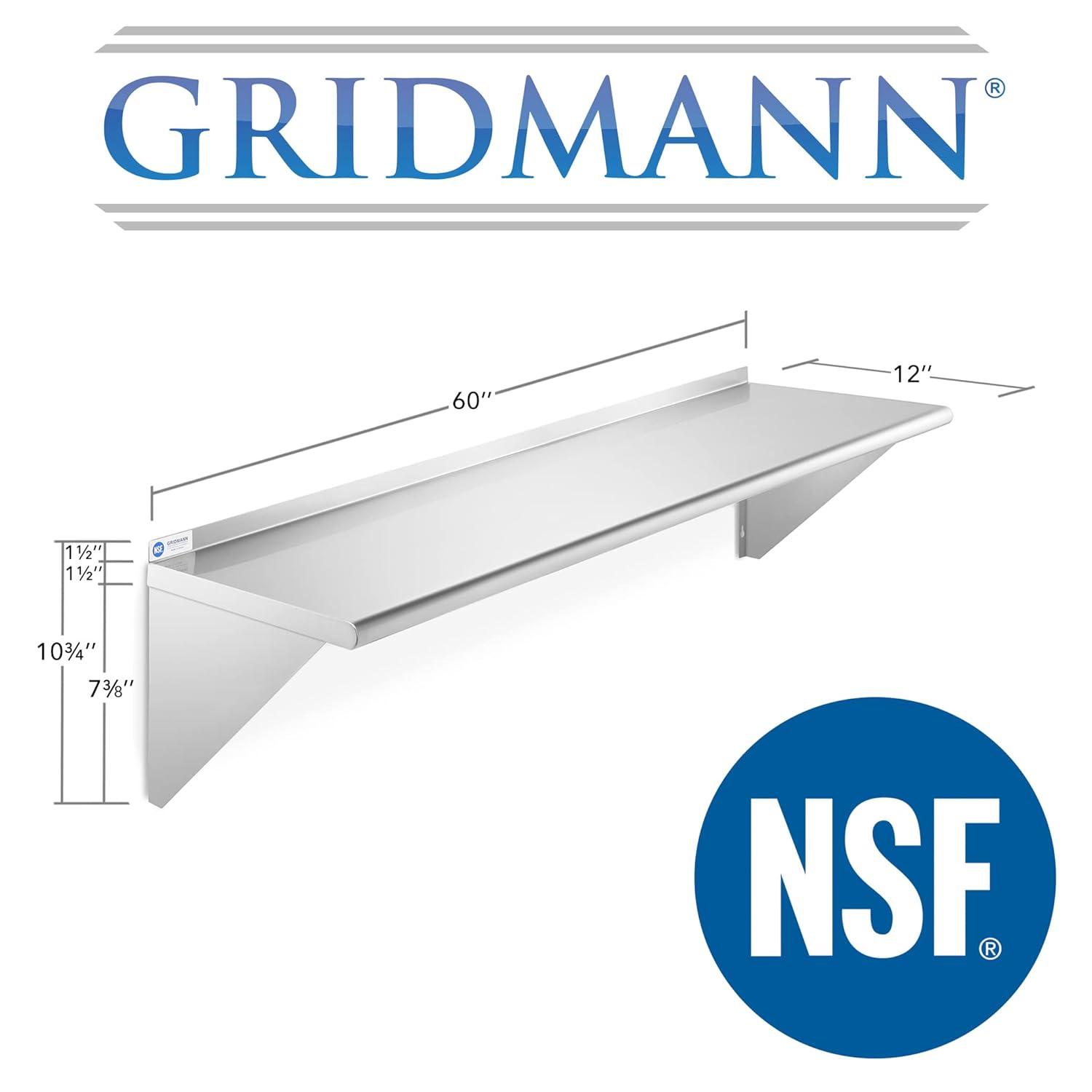 GRIDMANN NSF Stainless Steel Wall-Mount Shelf by Latitude Run