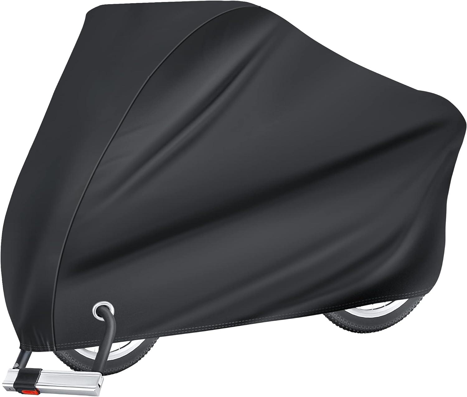 Puroma Bike Cover Outdoor Waterproof Bicycle Covers Rain Sun UV Dust Wind Proof with Lock Hole for Mountain Road Electric Bike