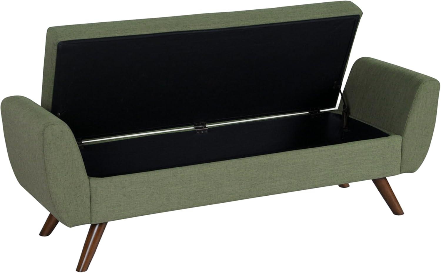 HomePop Modern Boucle Storage Bench with Wood Legs