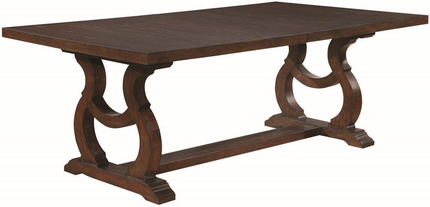 Antique Java Extendable Rectangular Wood Dining Table