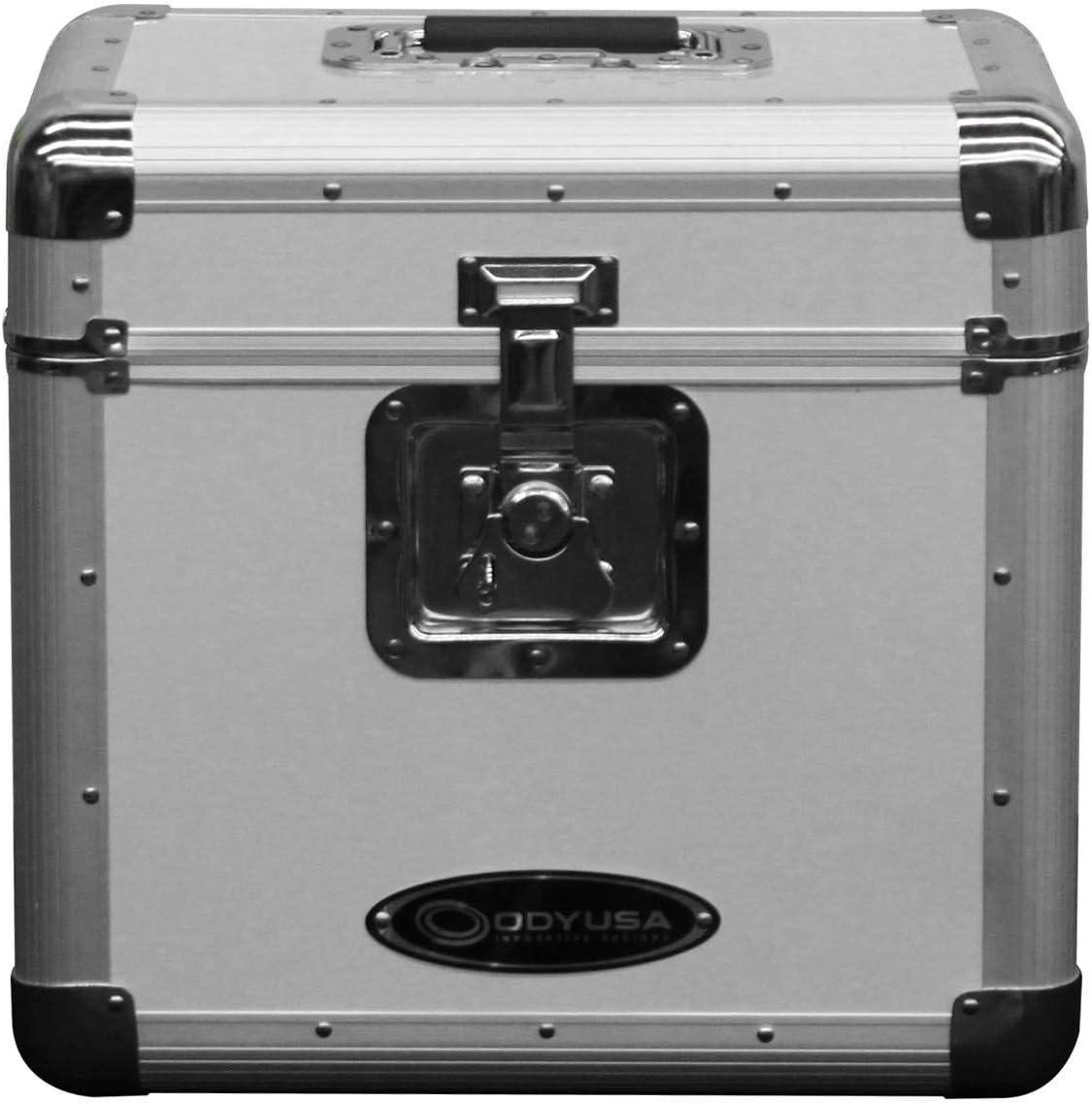 Odyssey KROM Stackable Record Case for 70 12" Vinyl Records & LPs, Black