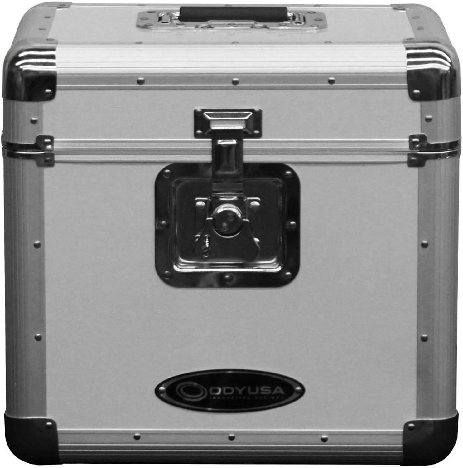 Odyssey KROM Stackable Record Case for 70 12" Vinyl Records & LPs, Black