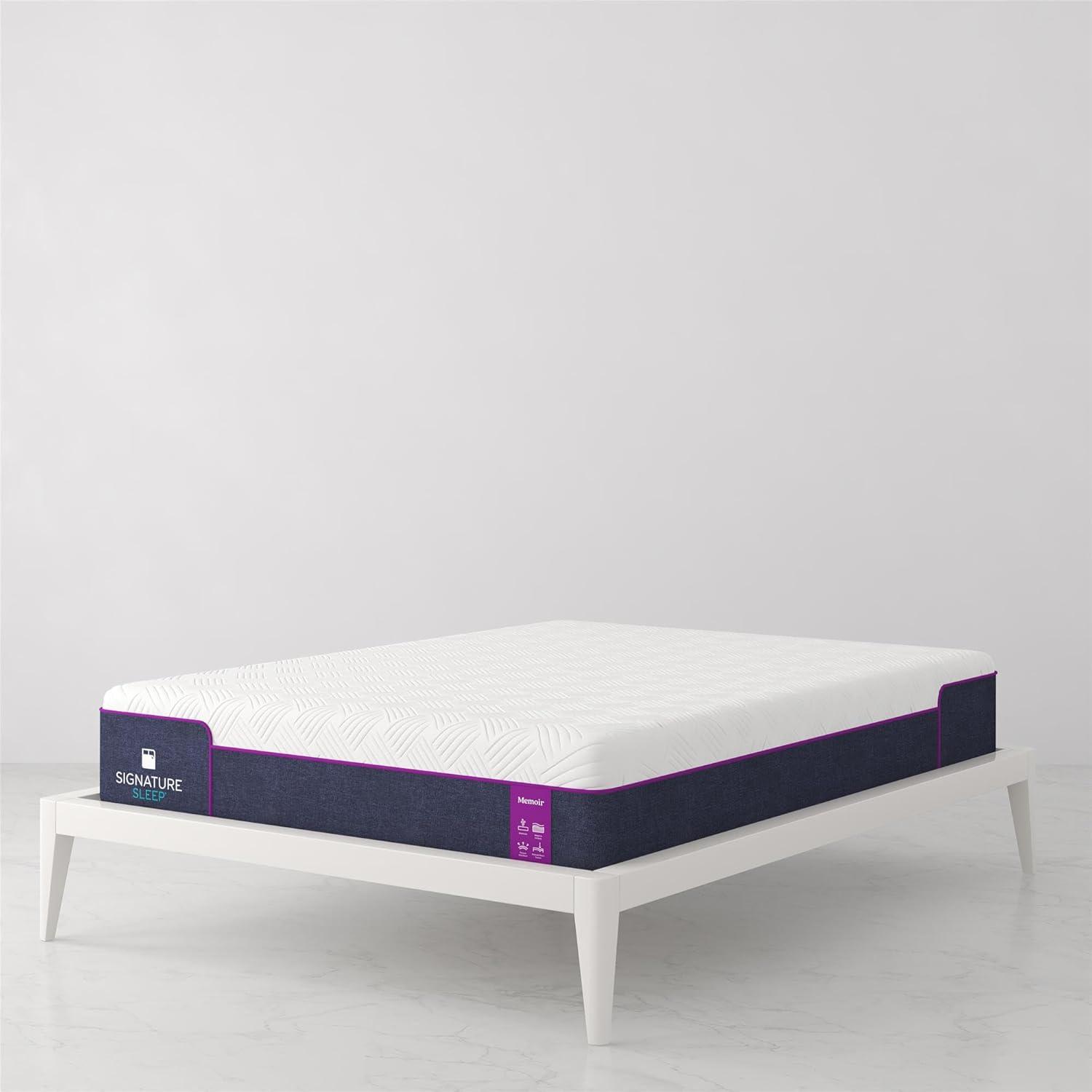 Signature Sleep Memoir 12" Memory Foam Mattress Full: Medium Firm, CertiPUR-US & OEKO-TEX Certified, 12" Thickness, Knit Cover