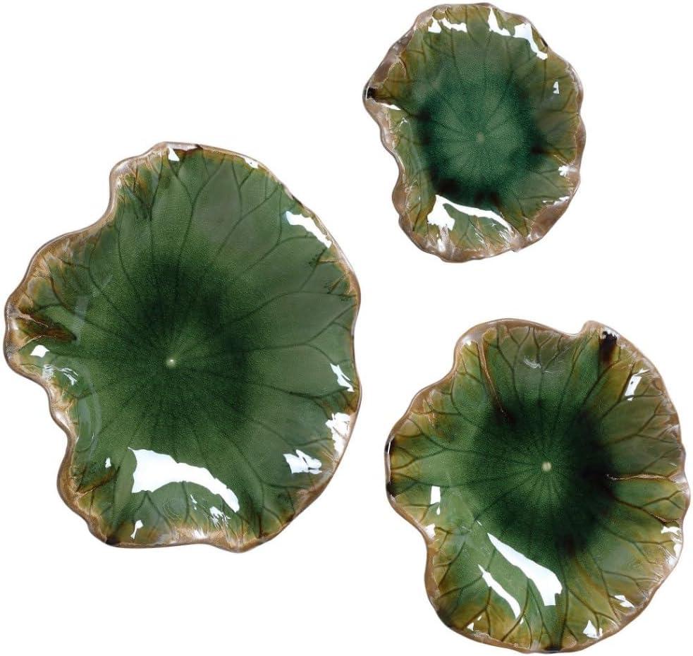 Uttermost Abella 18"W White 3-Piece Flower Ceramic Wall Art Set