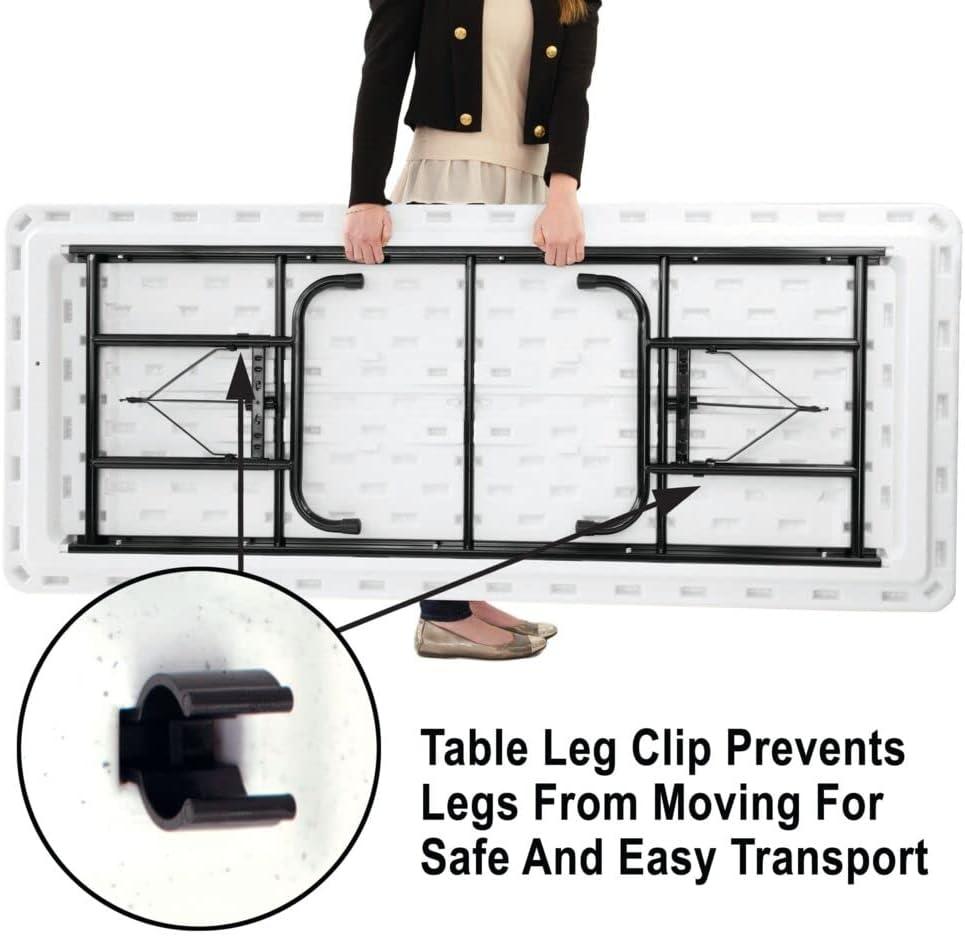 Correll Heavy Duty 30" x 72" Adjustable Height Blow Molded Folding Table - RA3072