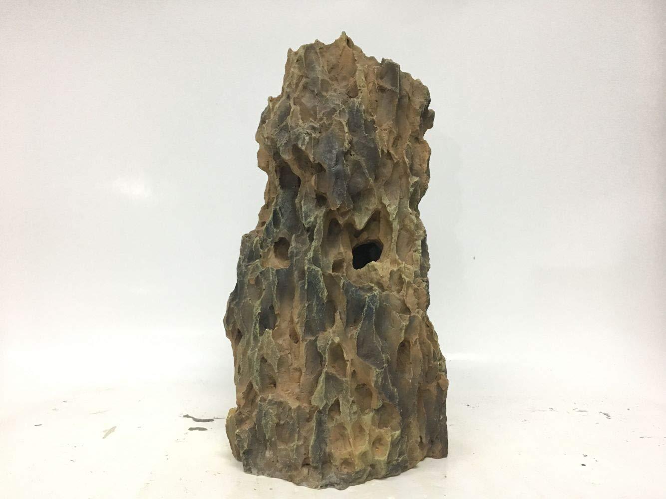 Artificial Dragon Stone Rock Formation, 12 Inches Tall, Aquarium Fish Ornament | Aquascape Large Resin Boulders Fish s, Reptile & Aquatic Habitat Safe