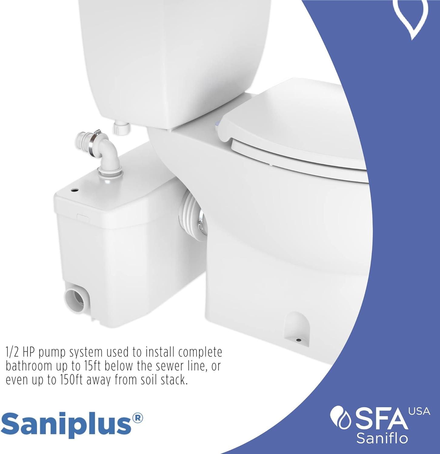 Saniflo Saniplus Wastewater Drain Pump and Macerating Grinder System