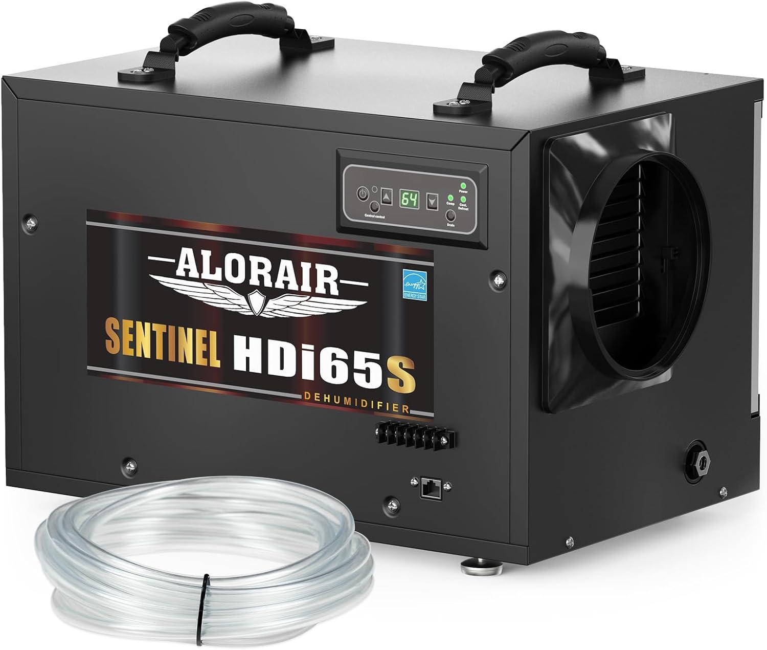 AlorAir 120 PPD Black Commercial Dehumidifier with Pump and Hose