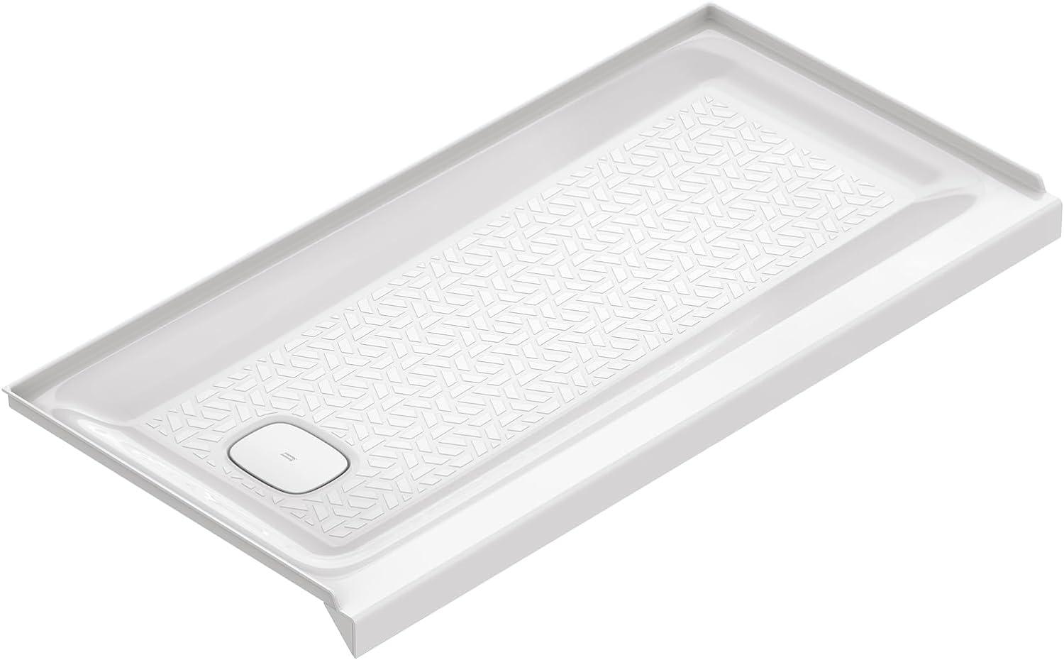 White Rectangular 60'' x 30'' Shower Base with Left Drain