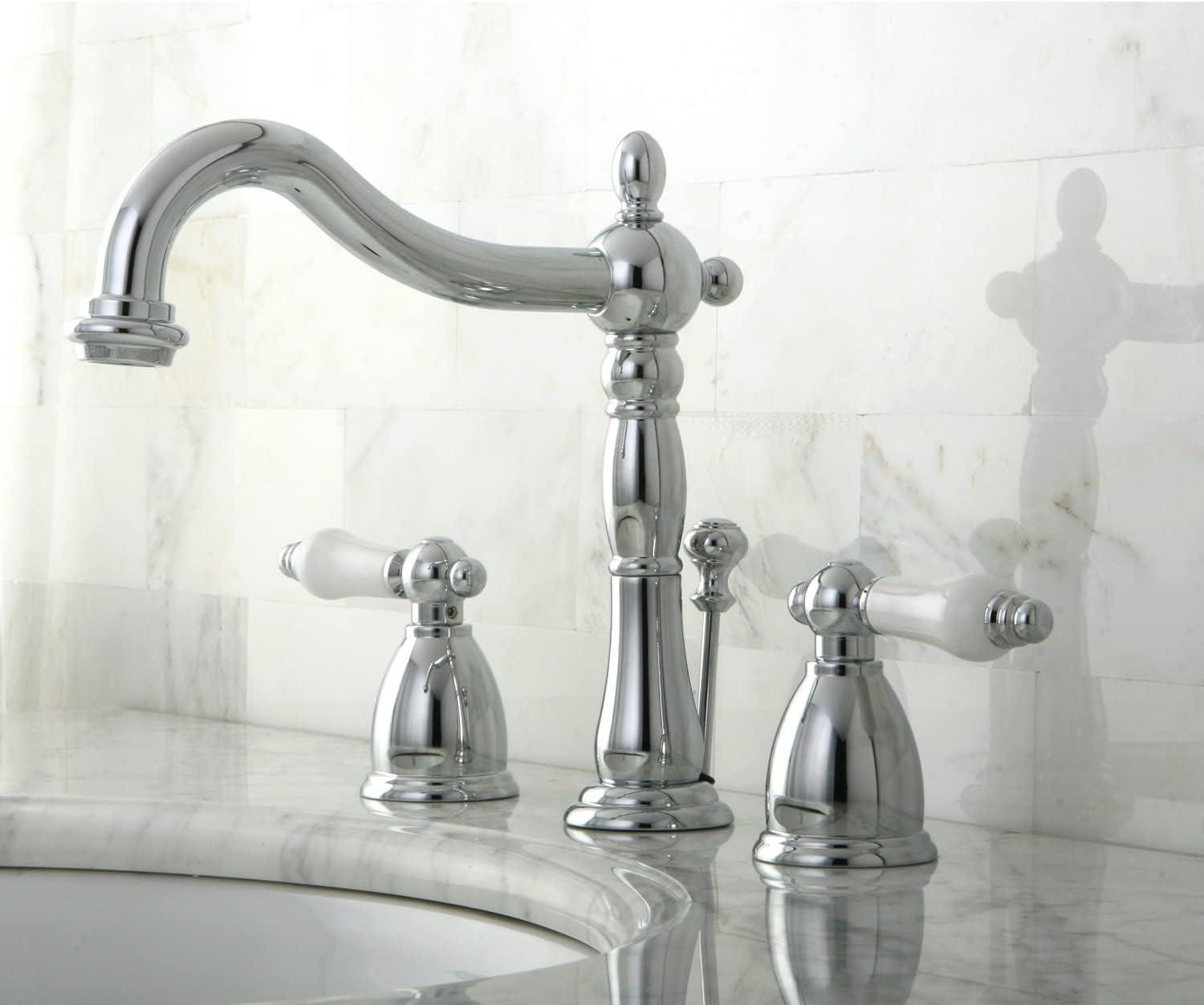 Heritage Widespread Bathroom Faucet with Drain Assembly