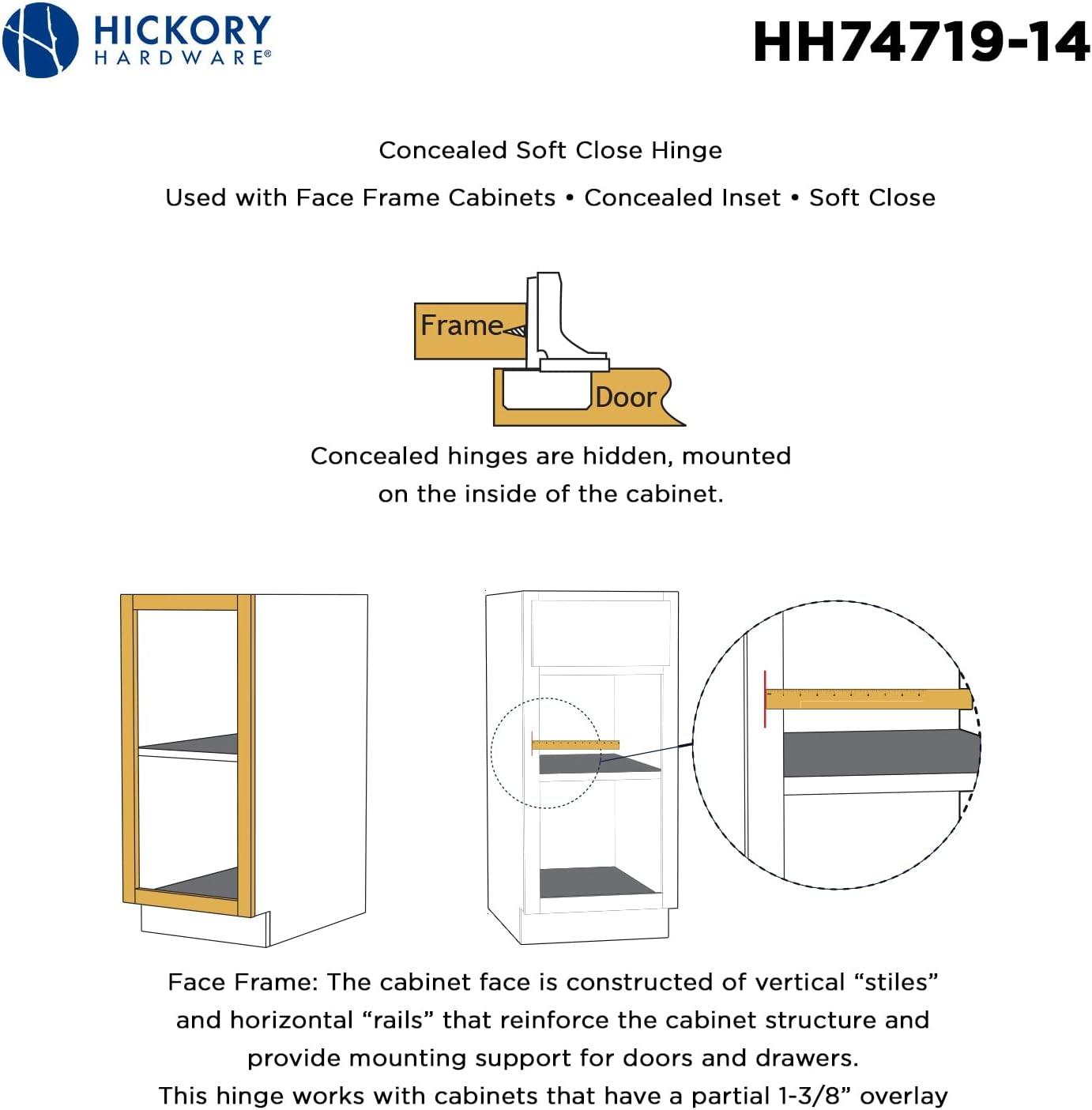 Polished Nickel Euro-Style Soft Close Cabinet Hinges