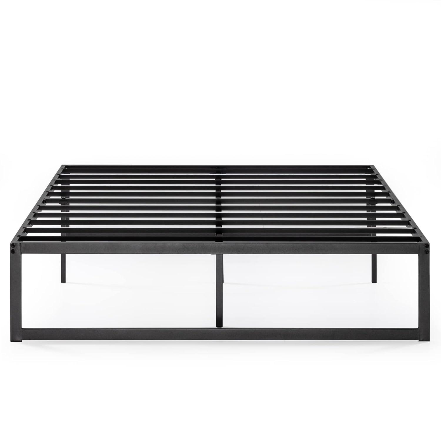 Queen Abel 14" Metal Platform Bed Frame Black - Zinus: Quick Lock Assembly, No Box Spring Needed