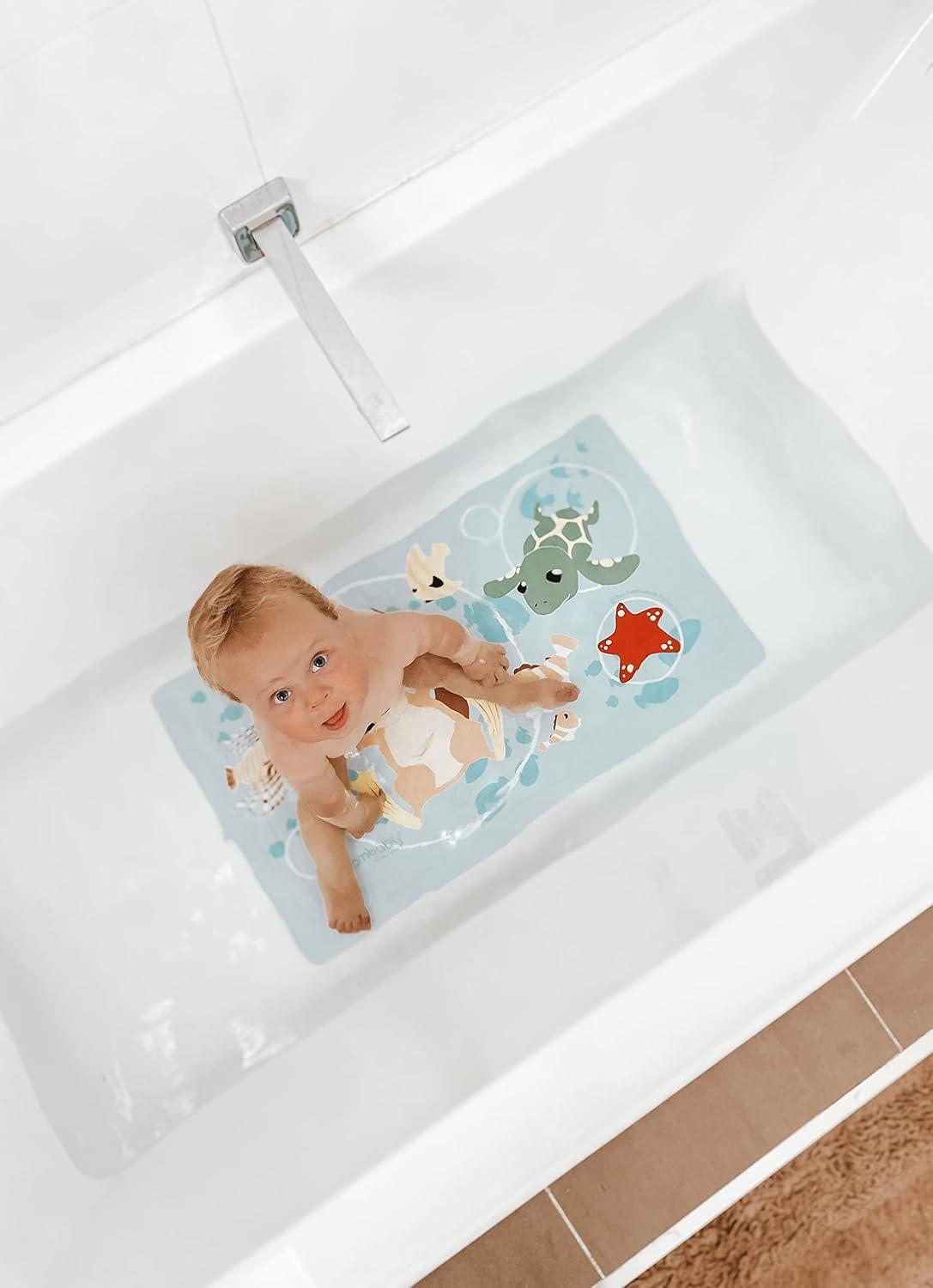 Dreambaby Anti-Slip Bath Mat with Too Hot Indicator, Animals