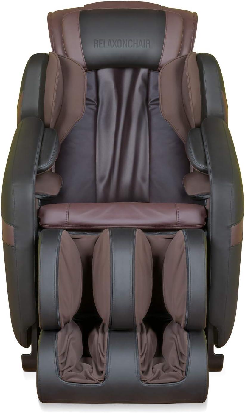 RELAXONCHAIR [MK-CLASSIC] Full Body Zero Gravity Shiatsu Massage Chair with Built-In Heat and Air Massage System, Brown