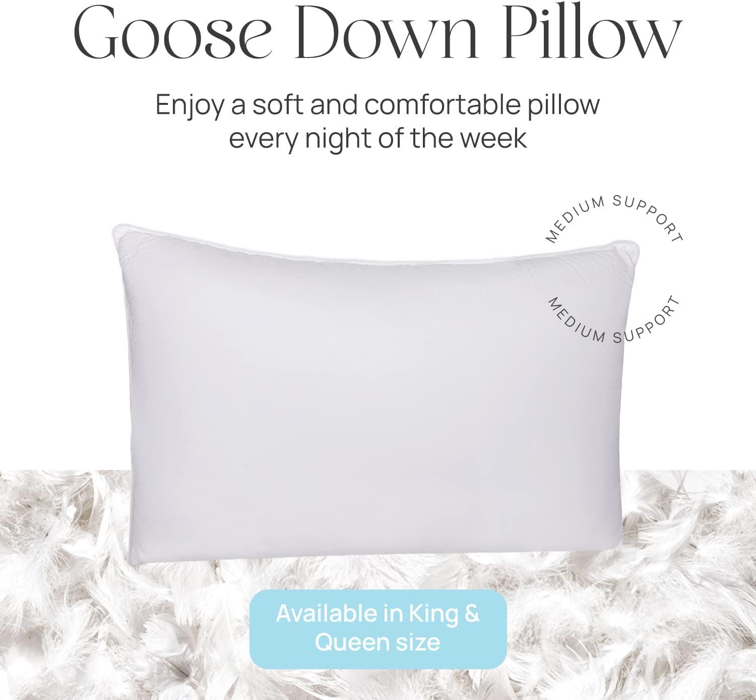 East Coast Bedding Balanced Dream 50/50 Goose Feather Down Pillow Set of 2