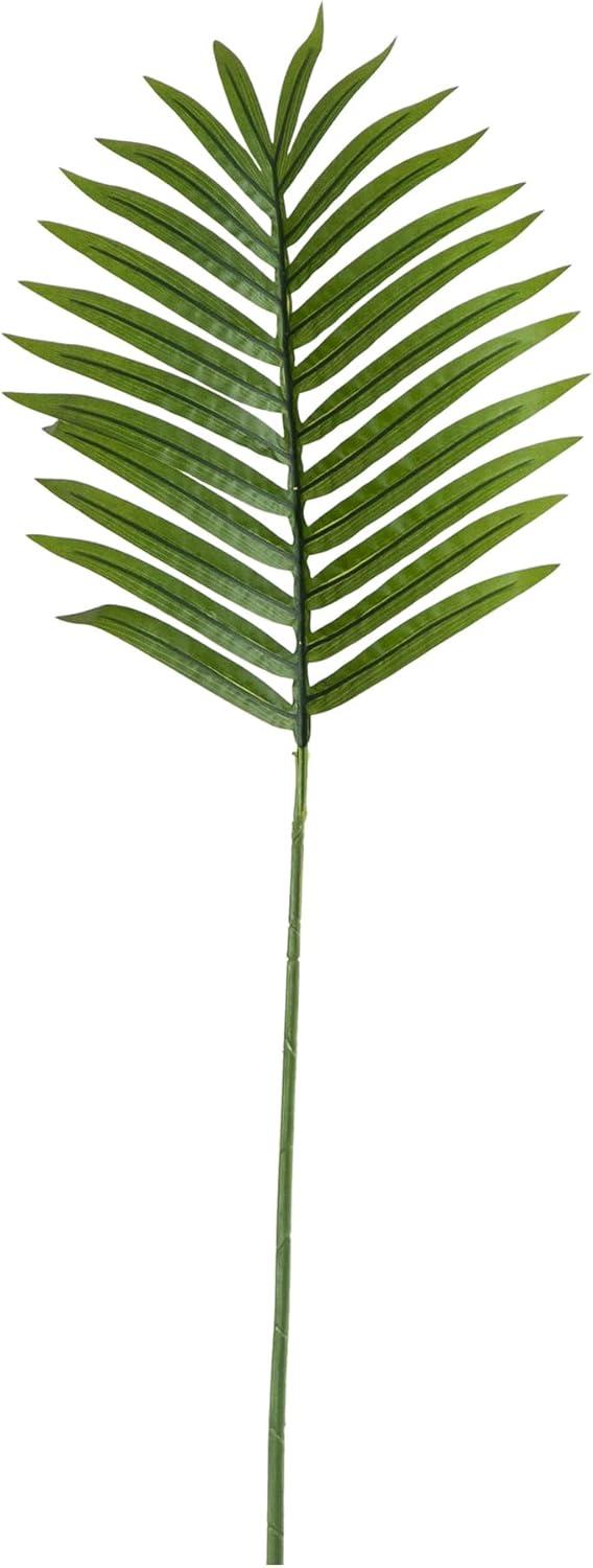33-Inch Green Artificial Palm Leaf Stems, Set of 3