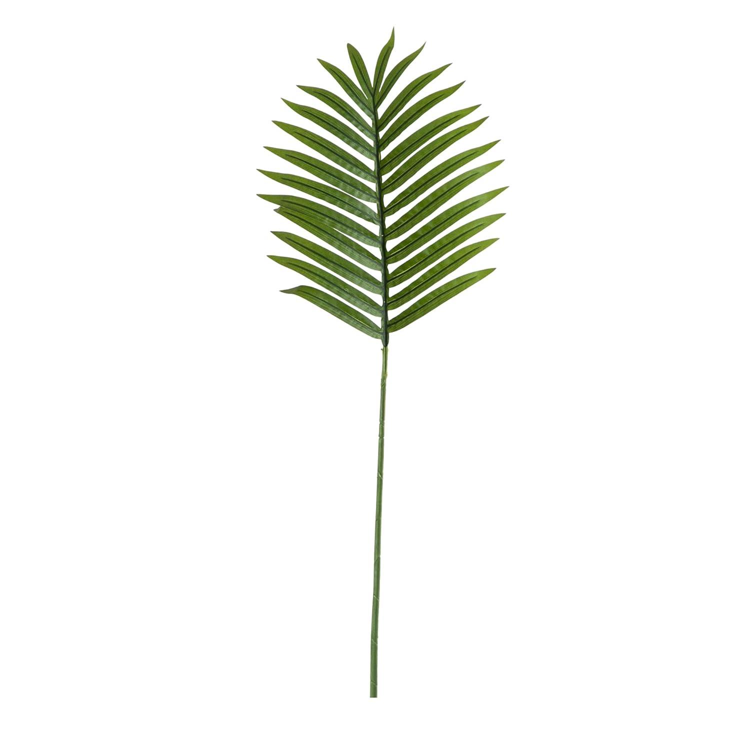 33-Inch Green Artificial Palm Leaf Stems, Set of 3
