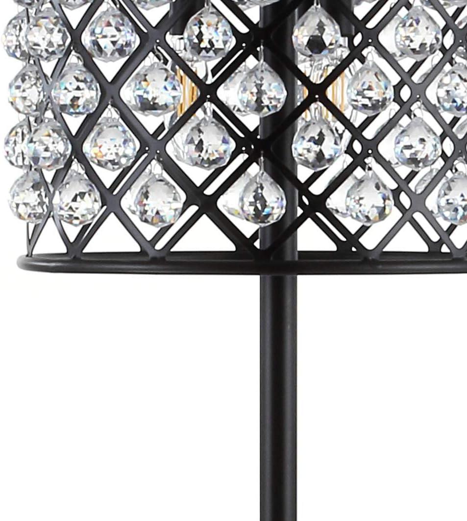 Elizabeth 60" Bronze/Clear Crystal Geometric LED Floor Lamp