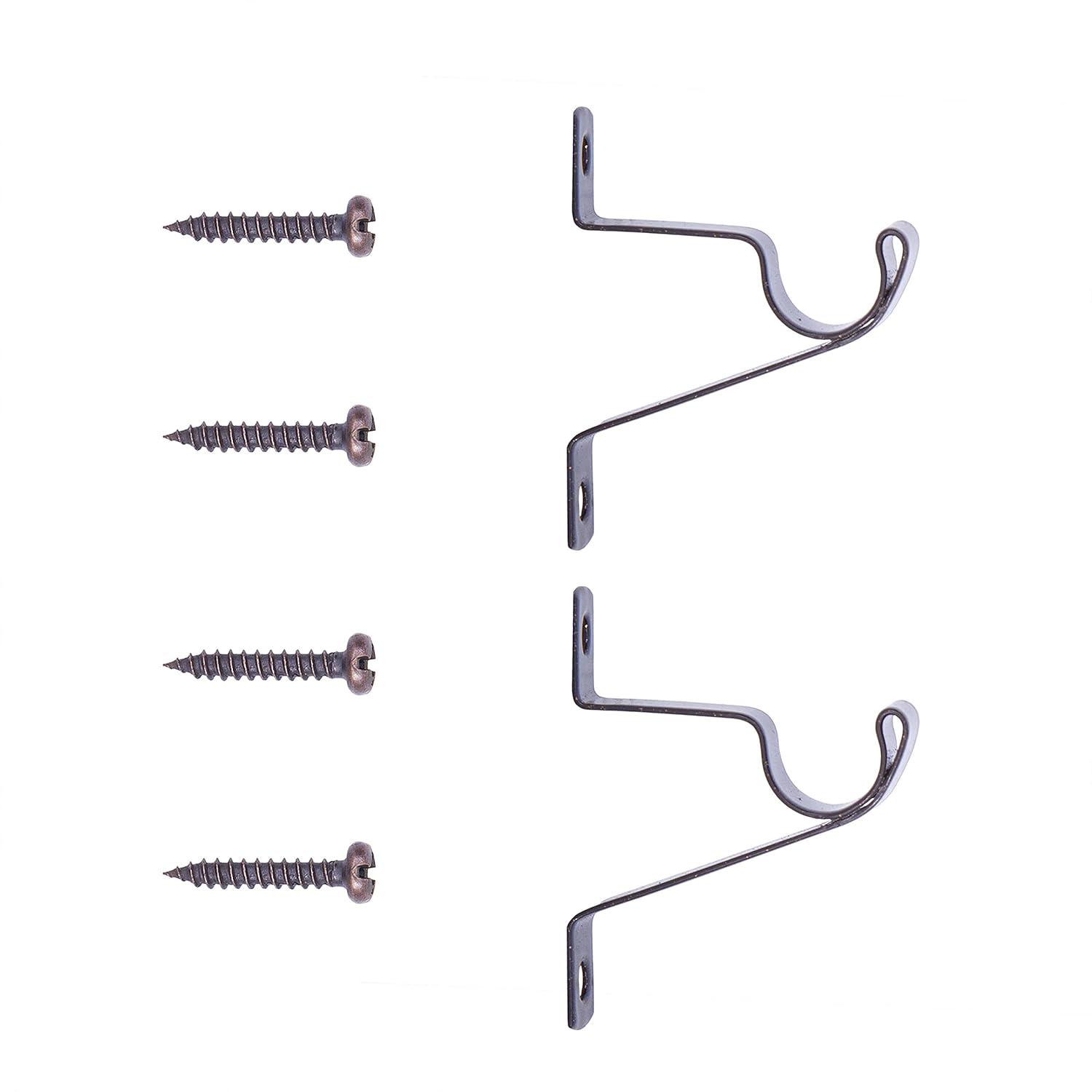 Interior Living 28-48 in. Adjustable Petite CafÃ© Curtain Rod, 2-Pack, 7/16 in. Diameter, Bronze