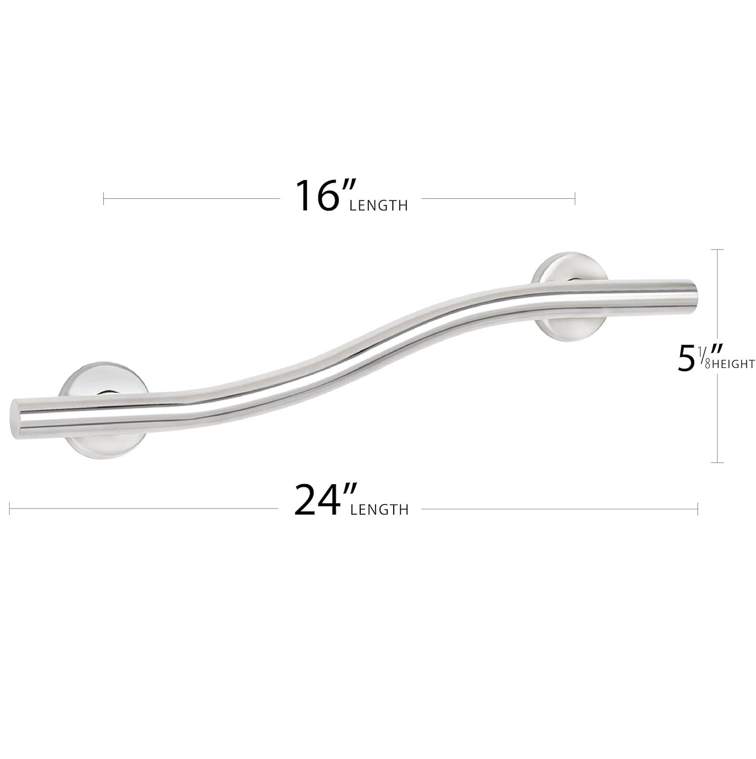 Lifestyle & Wellness Stainless Steel Wave Grab Bar