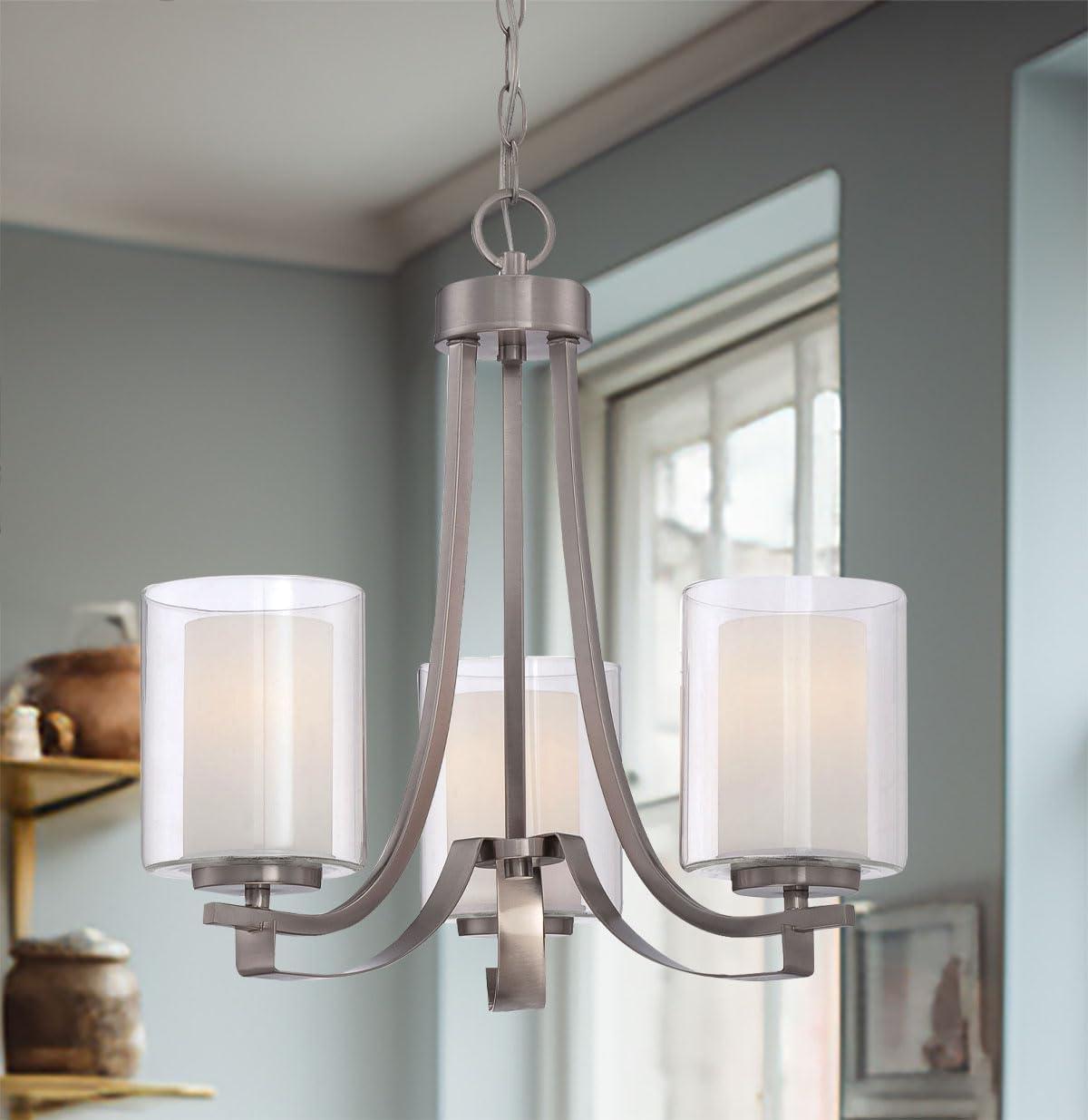 Minka Lavery 4103-84 Parsons Studio 3 Light Chandelier in Brushed Nickel