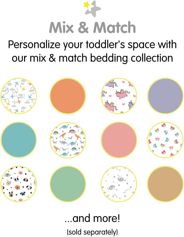 BreathableBaby Cotton Percale Pillowcase, For 13" x 18"/33 x 46 cm Toddler Pillow, Whales (2-Pack)