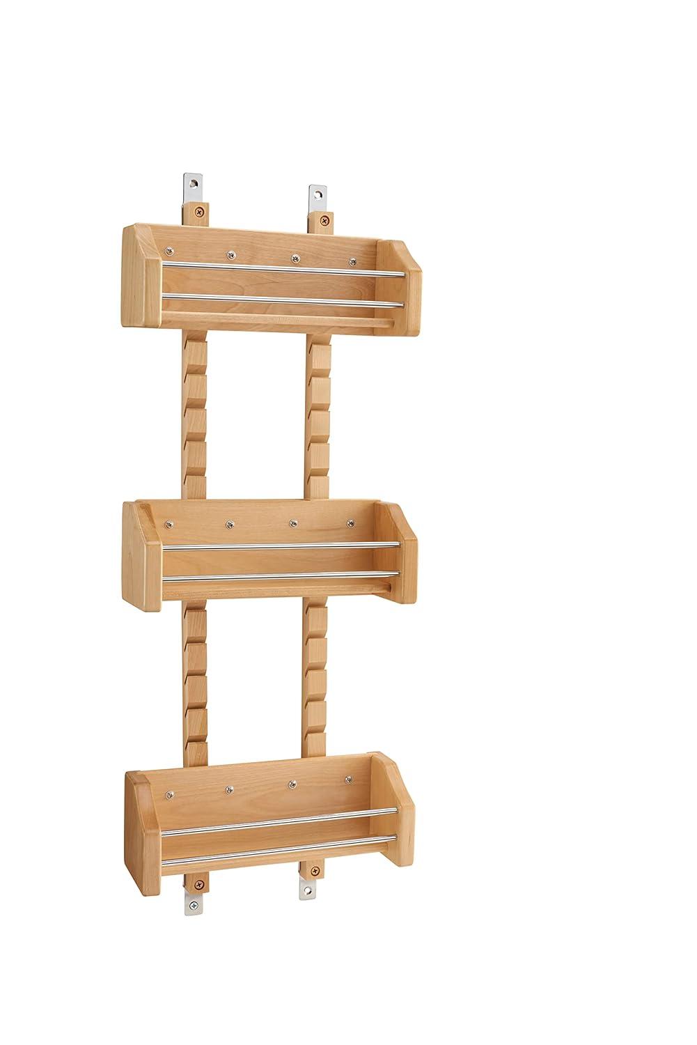 Rev-A-Shelf Rev-A-Shelf Small Adjustable 3-Shelf Cabinet Door Mount Spice Rack