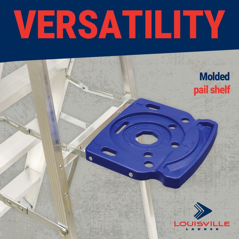 Louisville Ladder 10 ft. Aluminum Step Ladder with 250 lbs. Load Capacity Type I Duty Rating