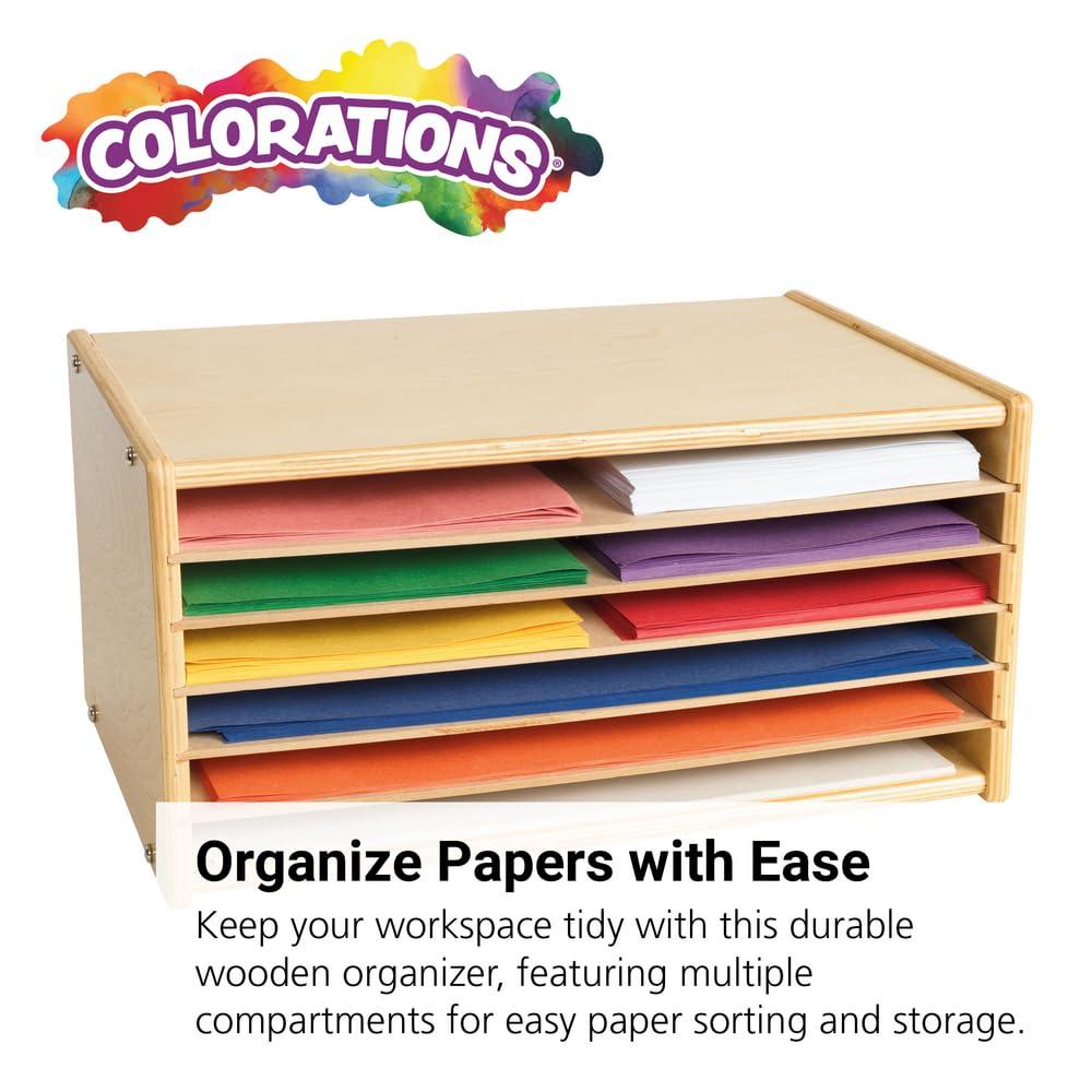 Colorations Wooden Organizer for Paper Storage