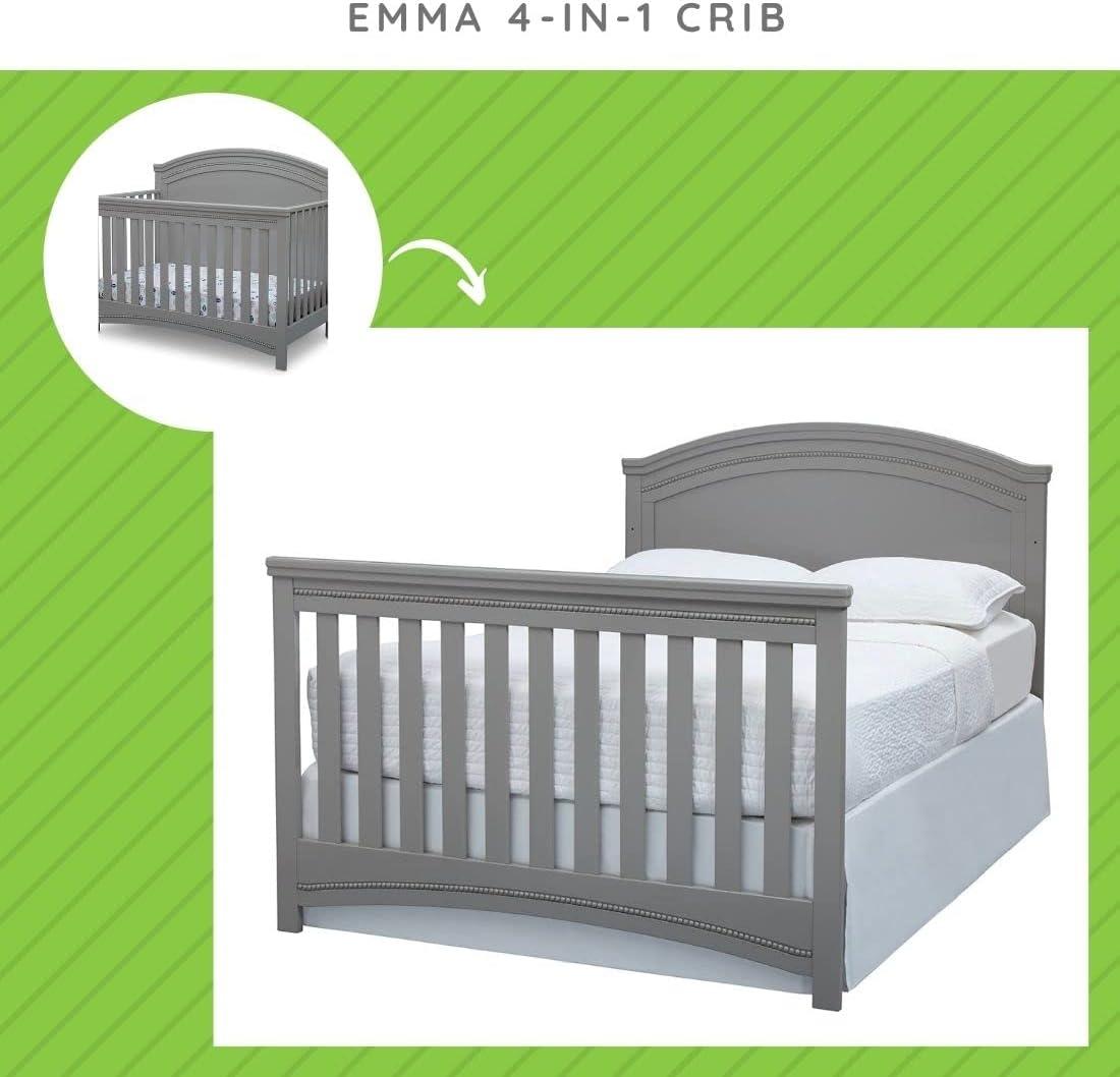 Full-Size Conversion Kit Bed Rails for Harbor Crib by Delta Children - #0050 (Grey - 026)