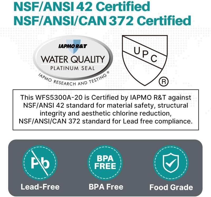 ICEPURE Under Sink Water Filter System, 3 Years or 22000 Gallons Ultra High Life NSF/ANSI 42 Certified, Removes Heavy Metals,Chlorine,Direct Connect Under Counter Drinking Water System, USA Tech