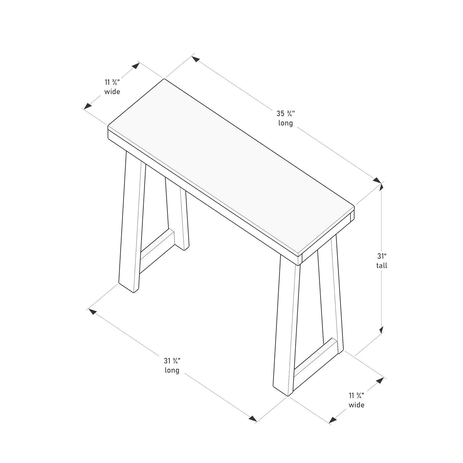 Plank+Beam 36” Solid Wood Console Table, Classic Farmhouse Style Sofa Table, Narrow Entryway Table for Hallway, Blonde