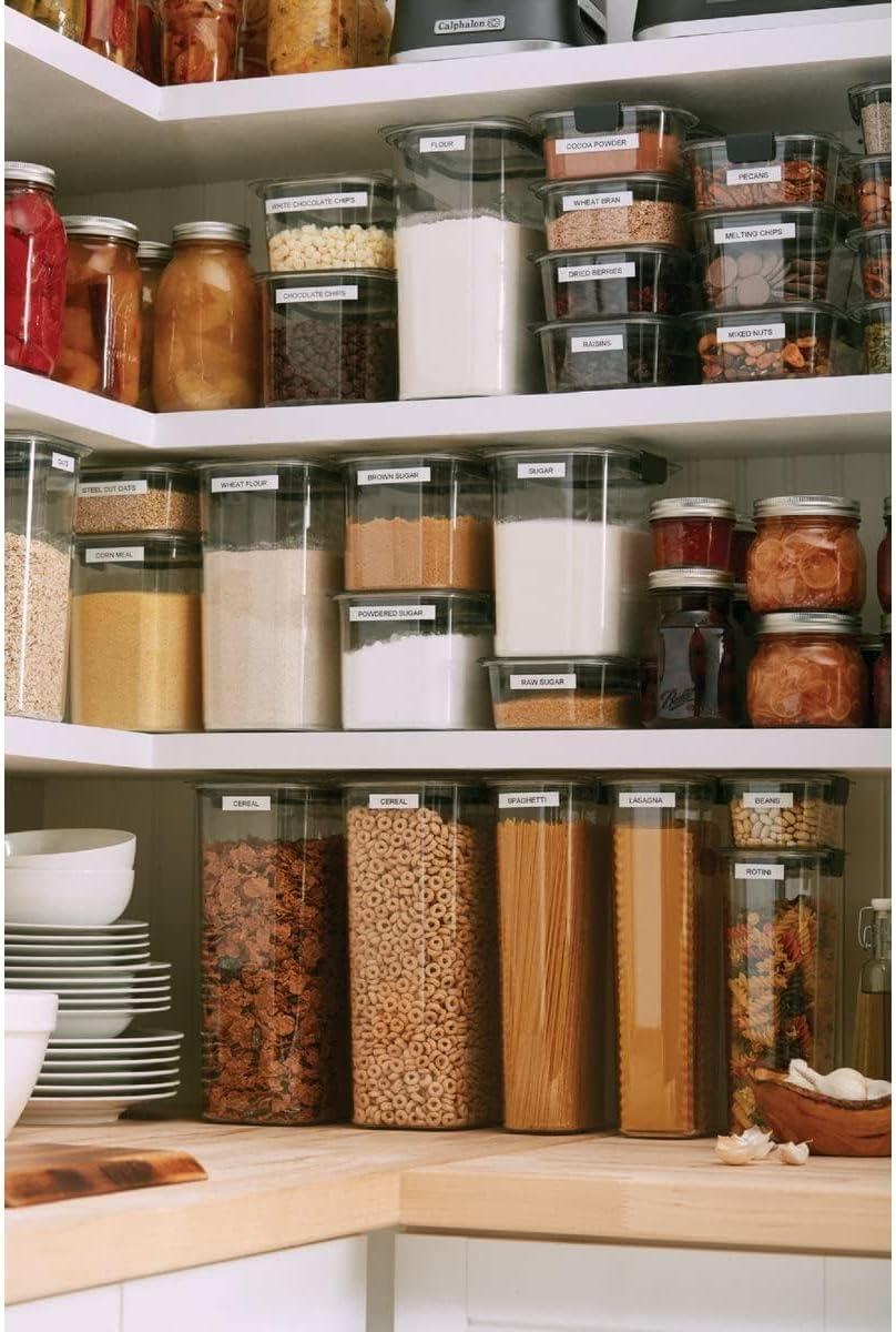 Rubbermaid Brilliance 16 cup Pantry Airtight Food Storage Container: BPA-Free, Clear Plastic, Freezer & Dishwasher-Safe