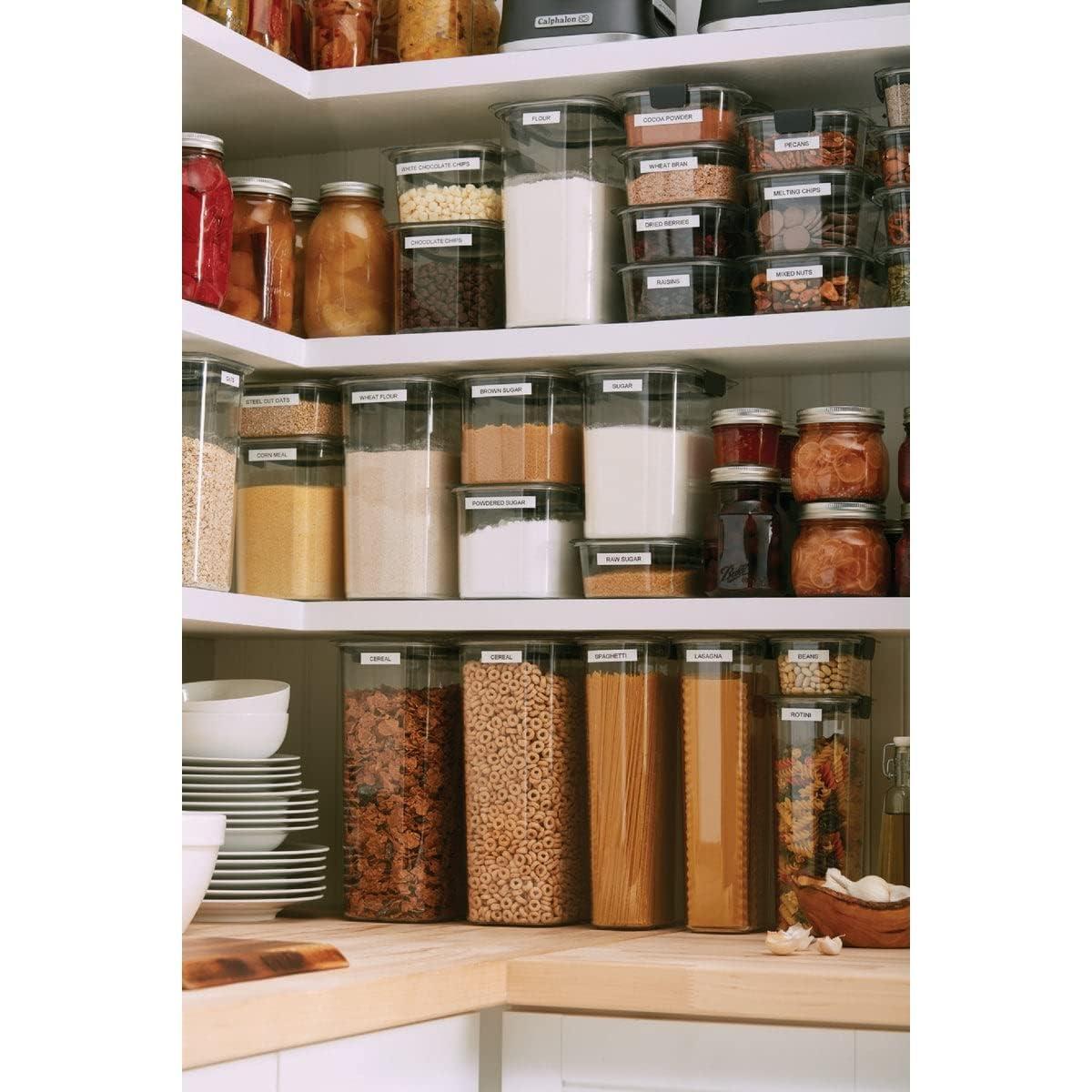 Rubbermaid Brilliance 16 cup Pantry Airtight Food Storage Container: BPA-Free, Clear Plastic, Freezer & Dishwasher-Safe
