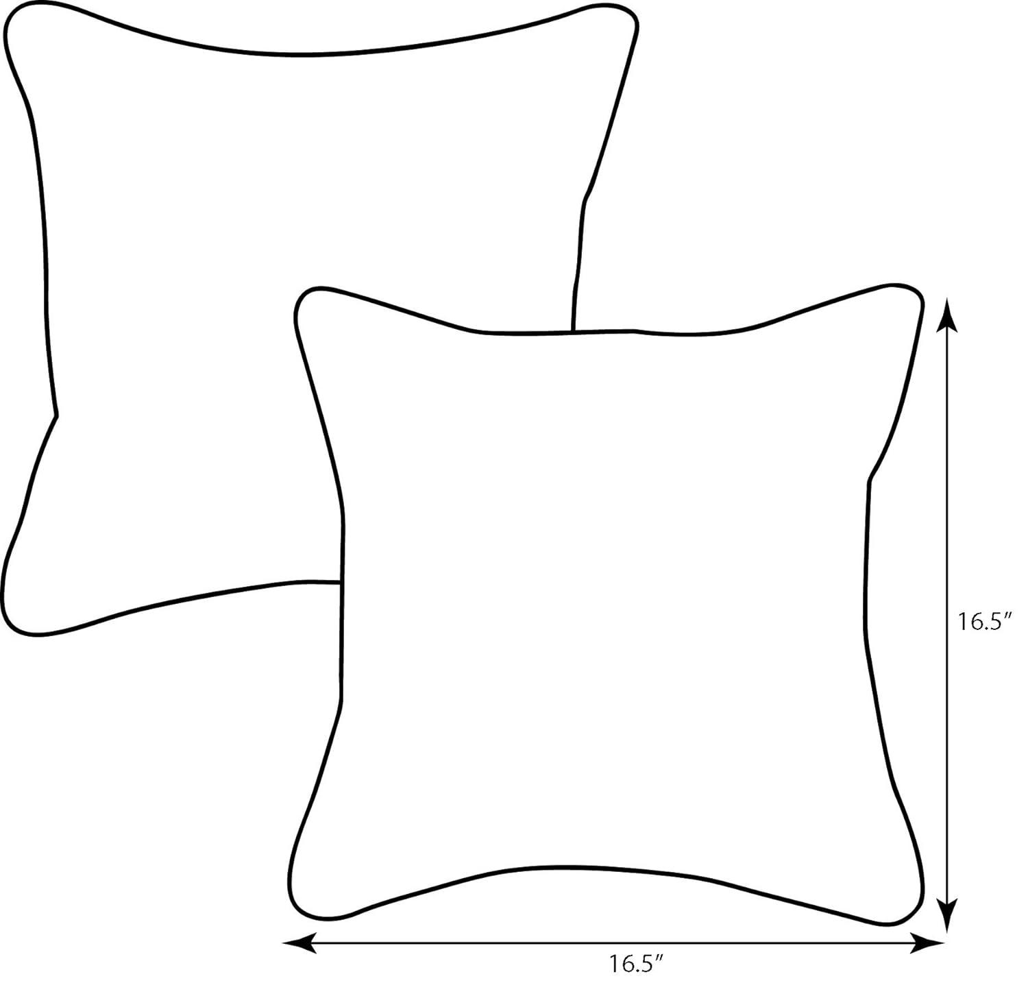 Bright Multicolor Floral Square Outdoor Throw Pillow Set