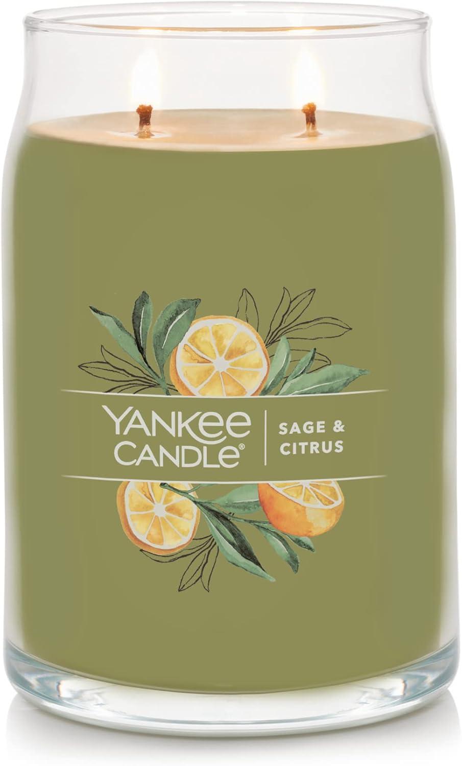 YANKEE CANDLE Signature Sage & Citrus Scented Jar Candle