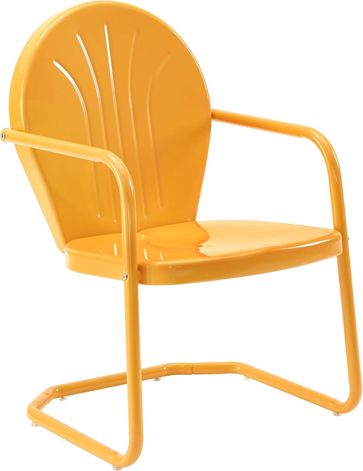 Tangerine Metal Outdoor Lounge Chair